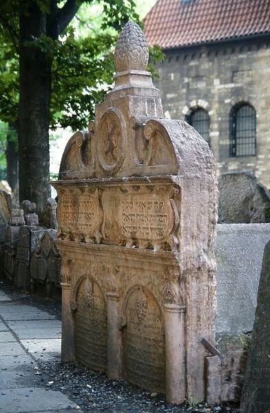 Czech Republic. Prague. Old Jewish Cemetery. Tomb of Ludah L