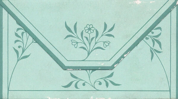 Decorative envelope in two shades of blue