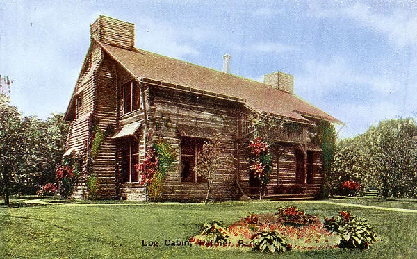 Detroit, Michigan, USA - Log Cabin in Palmer Park