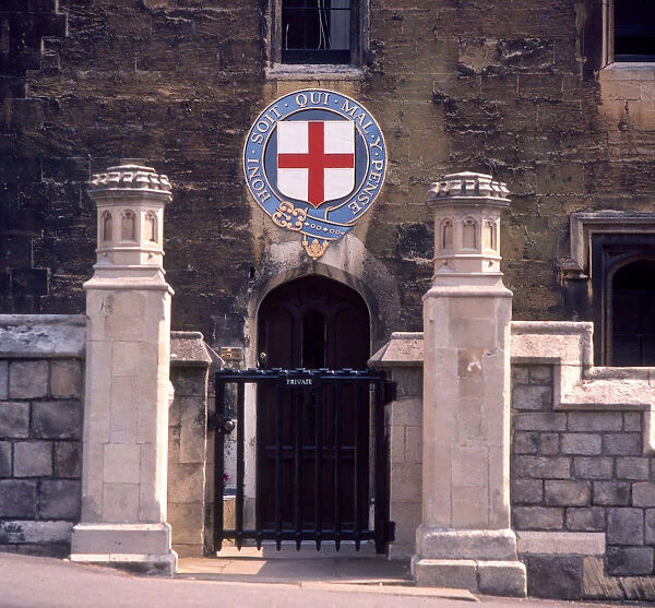 Doorway with Order of the Garter motto above - Windsor