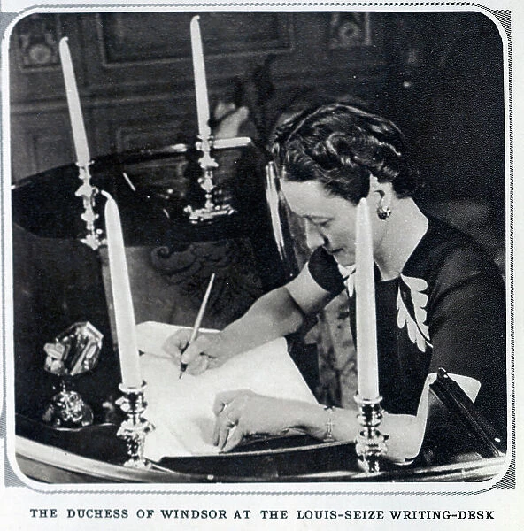 Duchess of Windsor writing
