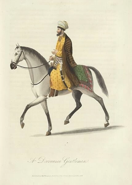 Durani gentleman on horseback, Afghanistan