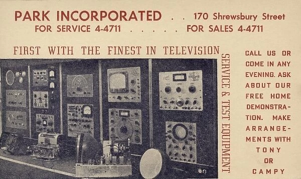 Early US Televsion Shop Advertisement
