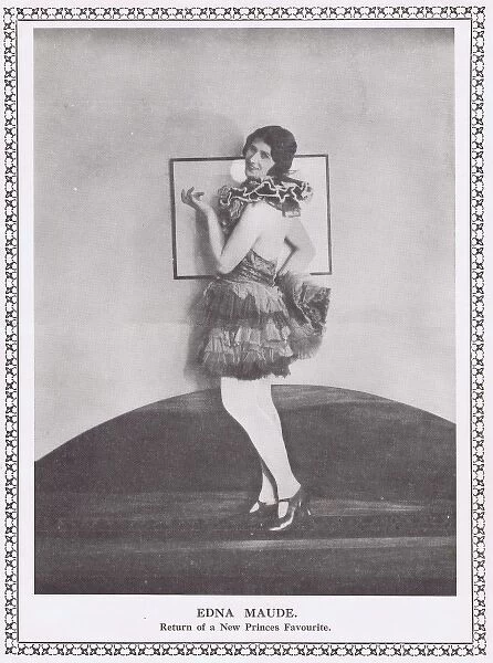 Edna Maude from cabaret at the New Princes Restaurant, Londo