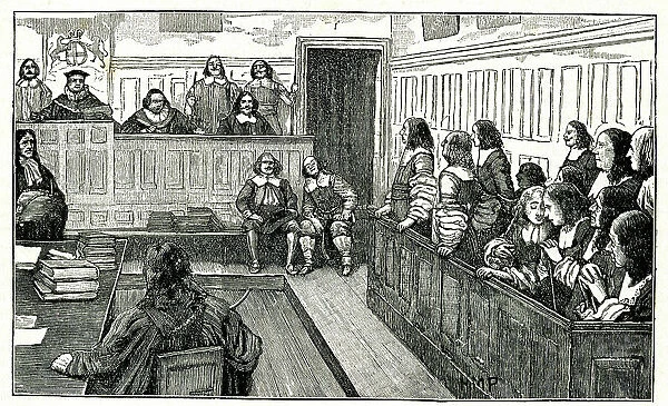 Edward Bushell delivering the Jury's Verdict, 1670