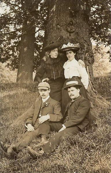Two Edwardian Couples on a jolly jaunt