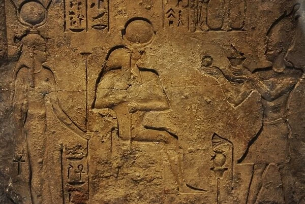 Egyptian Art. Ptolemaic period (332-30 BCE). Stele. King sac