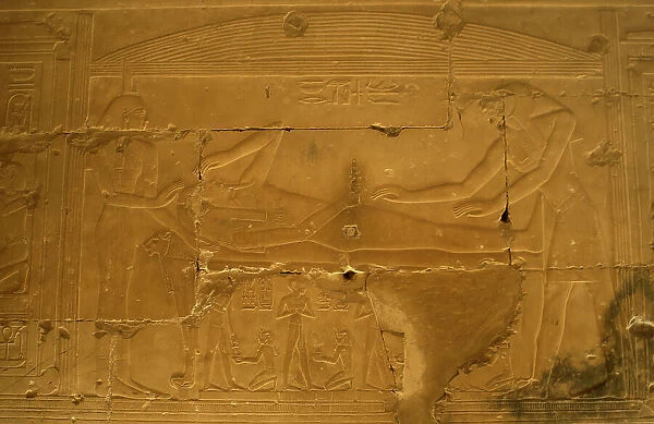 Egyptian Art. Temple of Seti I at Abydos. Resurrection of Os