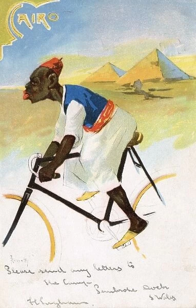 Egyptian man on a bicycle, Cairo
