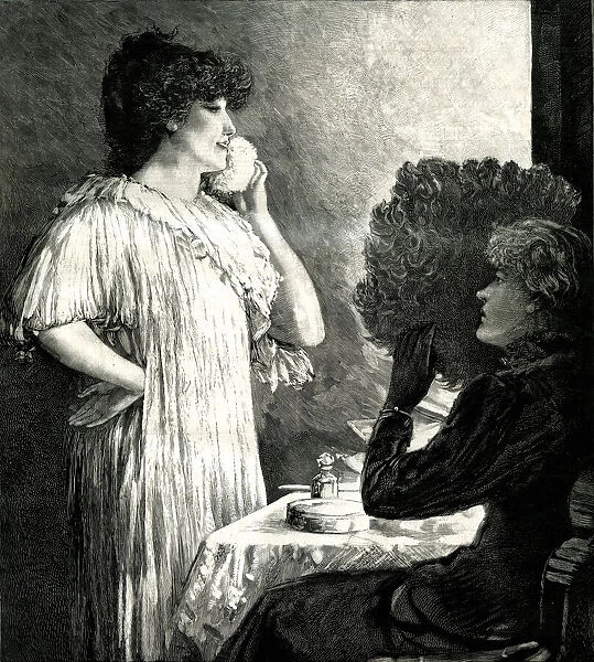 Ellen Terry visiting Sarah Bernhardt in her dressing room