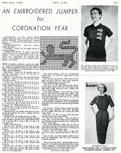 An Embroidered Jumper for Coronation Year