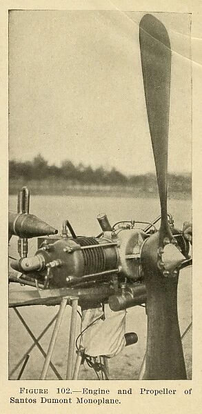 Engine and propeller of Santos Dumont monoplane