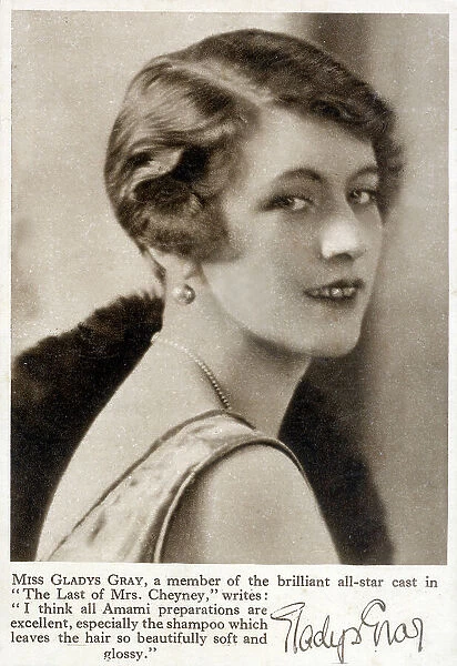 English Actress Gladys Gray