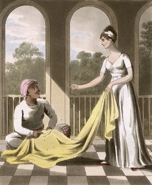 European Lady and her Durzee or Tailor