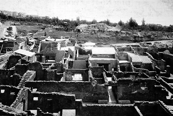 Excavated houses unearthed at Herculaneum