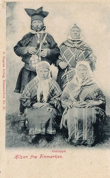 A family of the Sami People from Finnmark, Norway