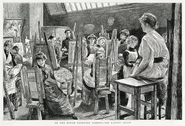Female art students at the Royal Academy school