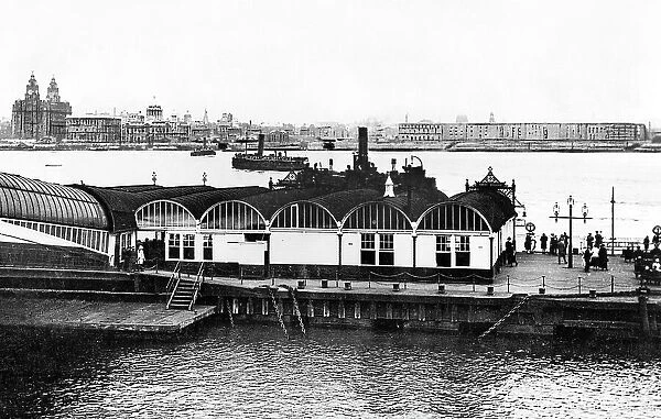 Ferry terminal, Birkenhead early 1900's