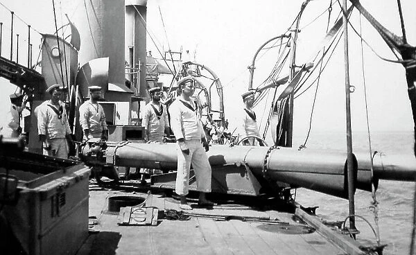 Firing a Whitehead torpedo Royal Navy