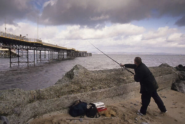 Fisherman, near Mumbles Pier, South Wales