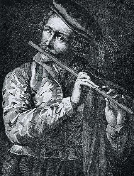 Flautist Lucas Vorsterman, the Old. Circa 1640