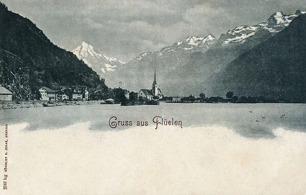 Fluelen, Switzerland on the Lac des Quatre Cantons