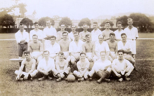 Football team photo, crew of HMS Despatch