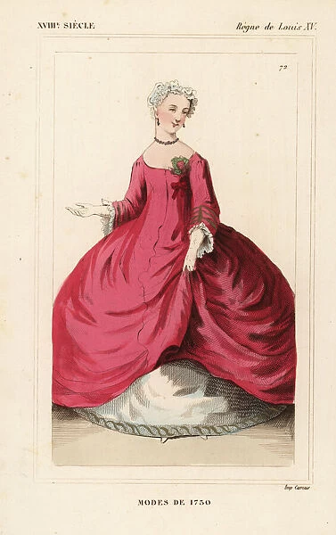 French womens fashions of 1750
