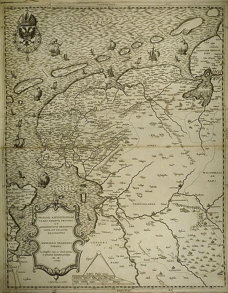 Friesland. Map of North of Netherlands