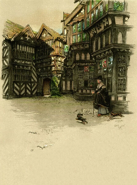 Frontispiece design by Cecil Aldin, Old Manor Houses
