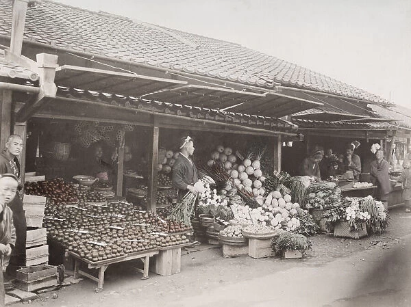 Fruit and vegetable stall, shop, Japan