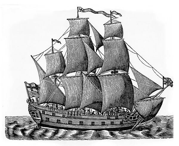 Galleon under full sail