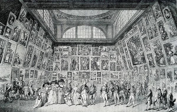 George III and Royal Family viewing RA exhibition