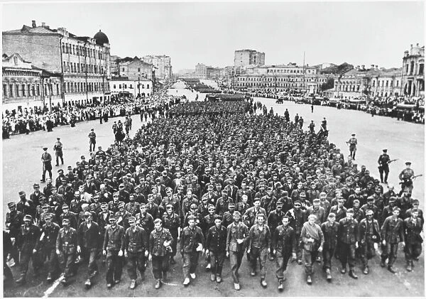 German Prisoners Paraded