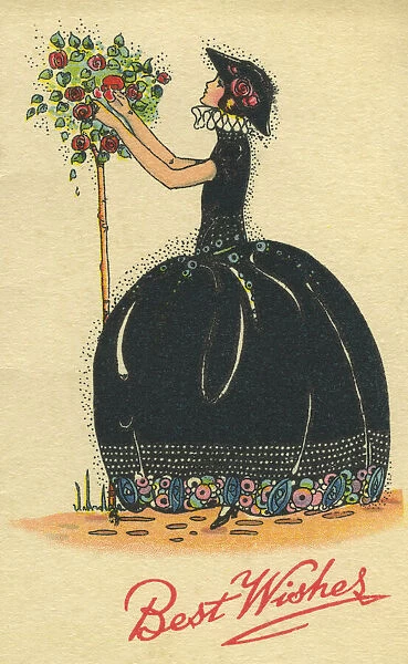 Girl in a black dress