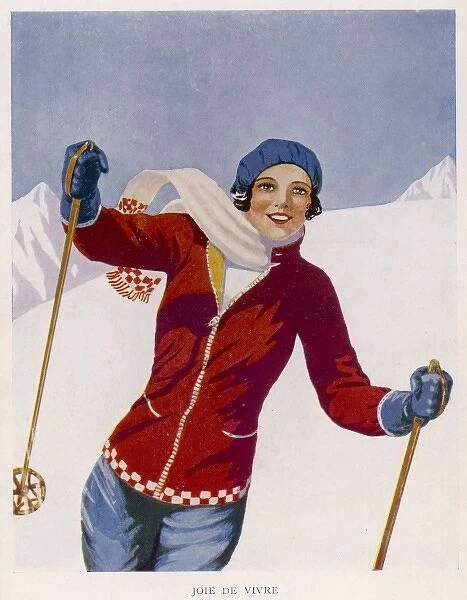 Girl Skier Circa 1920S