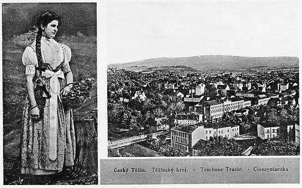 Girl in traditional Czech Costume  /  Cesky Tesin