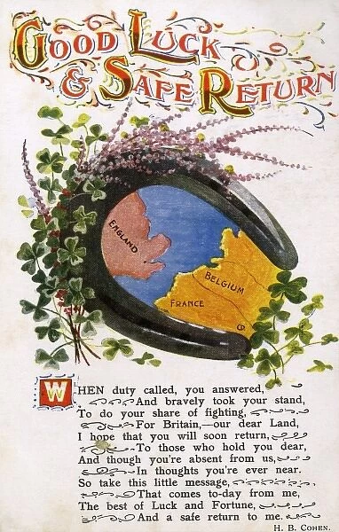Good Luck Postcard - WWI era
