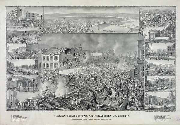 The great cyclone, tornado and fire at Louisville, Kentucky