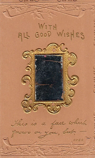 Greetings card with mirror