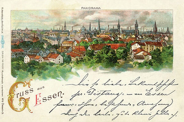 Greetings postcard from Essen, Germany