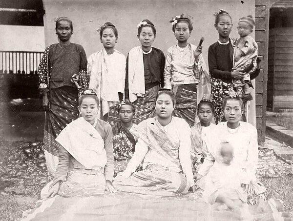 Group of Burmese women, Taungoo, Burma, Myanmar