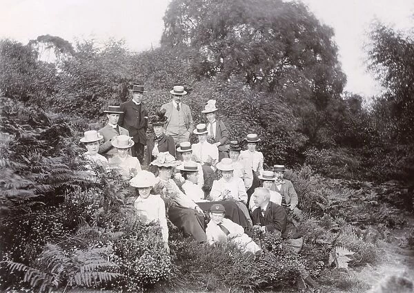 Group of people in the countryside