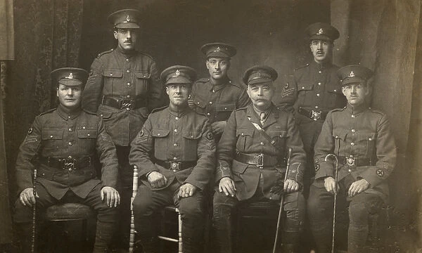 Group photo, RAMC staff, Cambridge, WW1