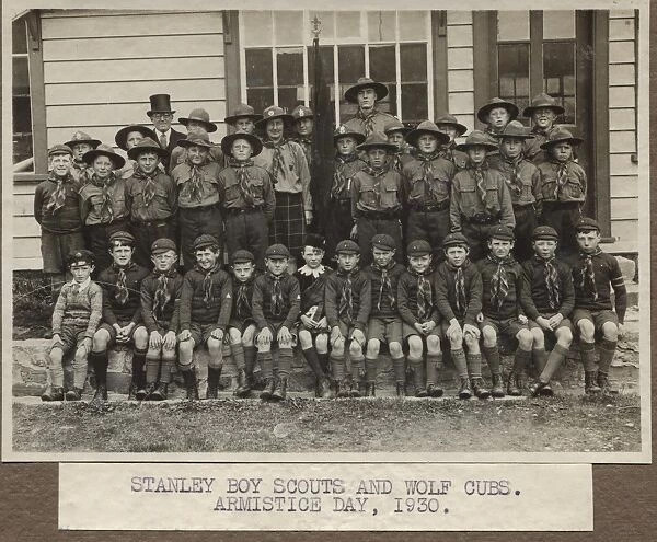 Group photo, Stanley Scouts and Cubs, Falkland Islands