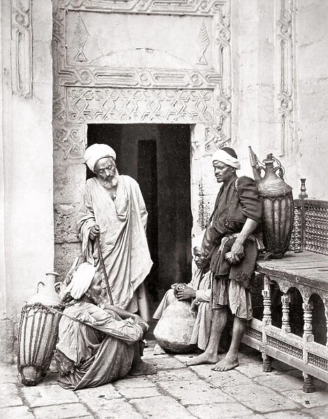 Group of water carriers, Cairo, Egypt, c. 1880 s