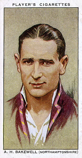 A H Bakewell, Northamptonshire County and England cricketer