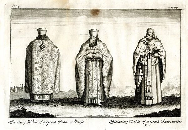 Habit of Greek Papa or Priest and Patriarch