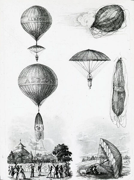 Hamptons Parachute Descent at Cheltenham, 1838
