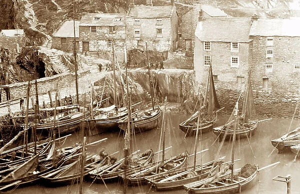 The Harbour, Polperro early 1900's